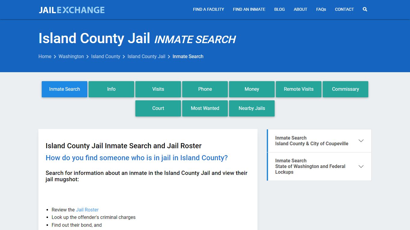 Inmate Search: Roster & Mugshots - Island County Jail, WA
