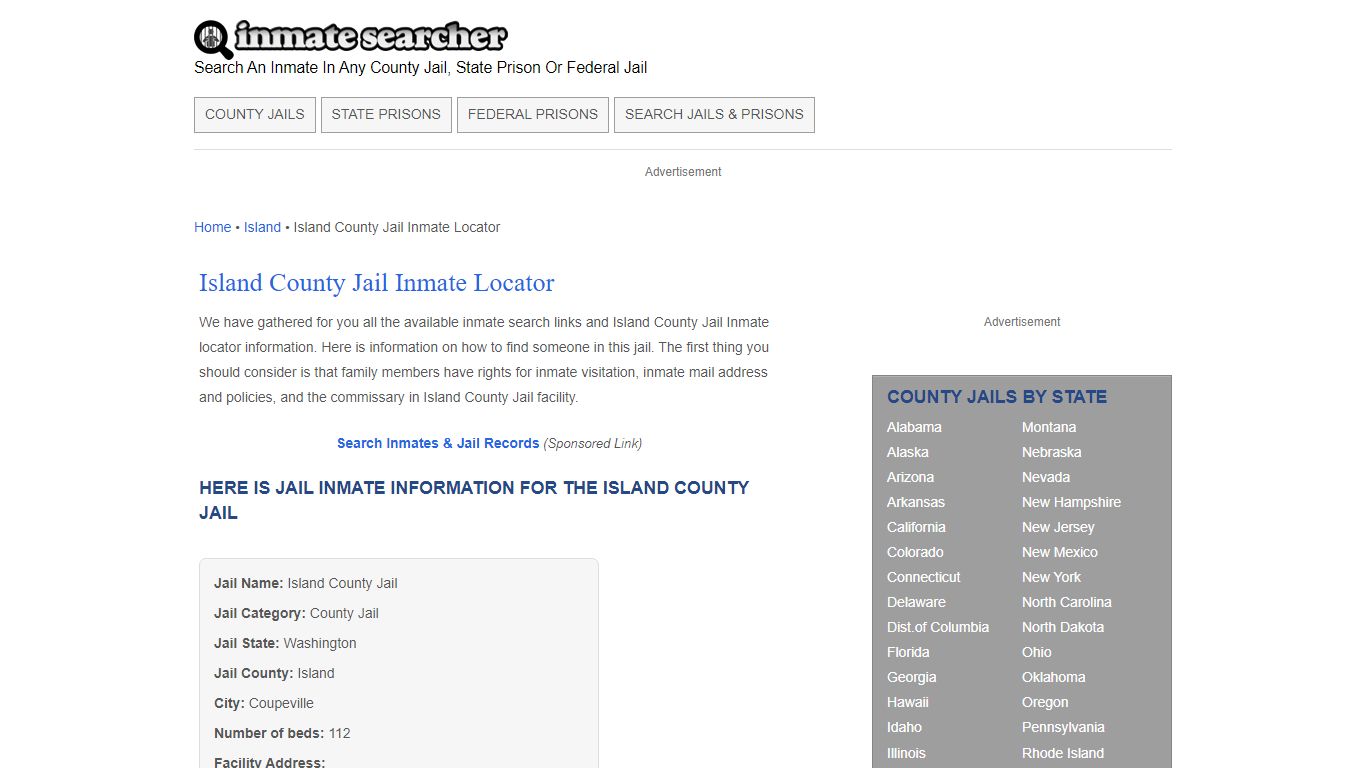 Island County Jail Inmate Locator - Inmate Searcher